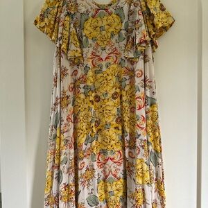 Free People Yellow and Red Floral Dress 💛
